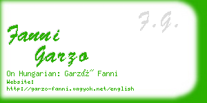 fanni garzo business card